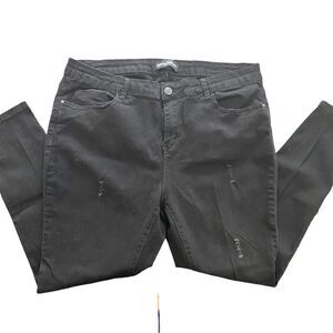 Honey & Bristle distress black skinny jeans size 16